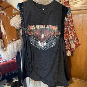 Las Vegas Embellished free people tank top